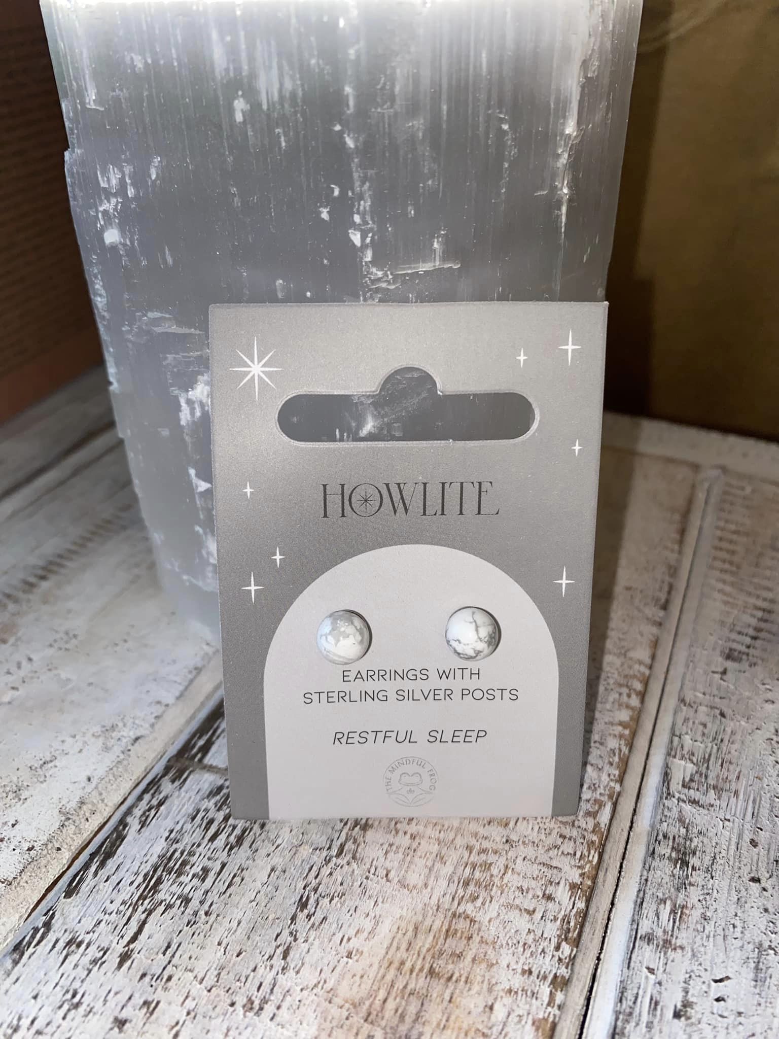 Howlite Crystal Earring