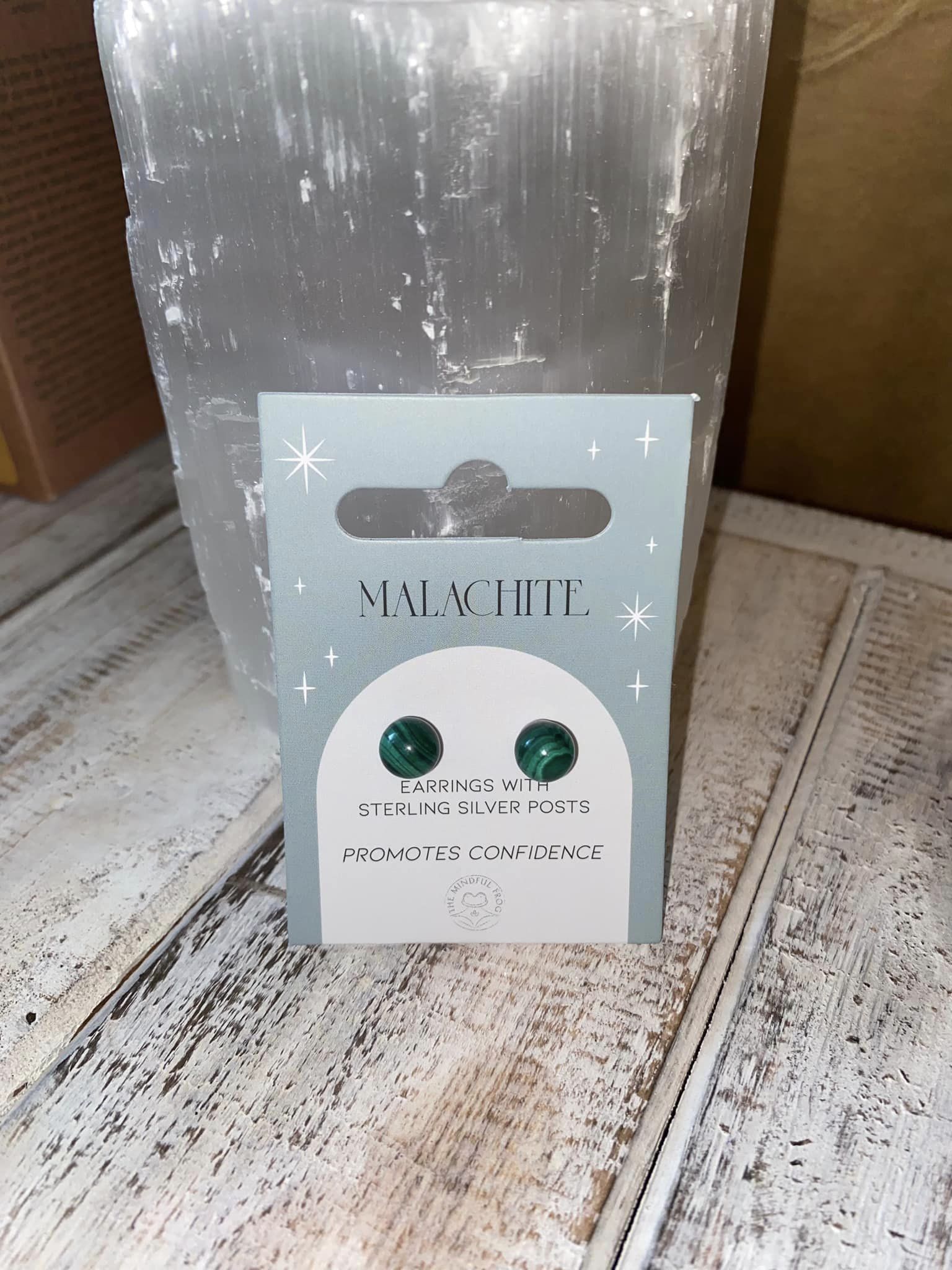 Malachite Crystal Earrings