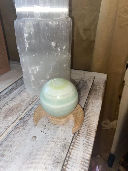 Pistachio Calcite Crystal Sphere - Image 2