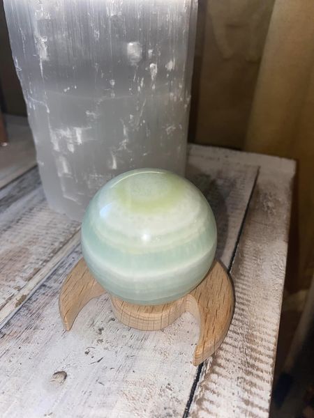 Pistachio Calcite Crystal Sphere