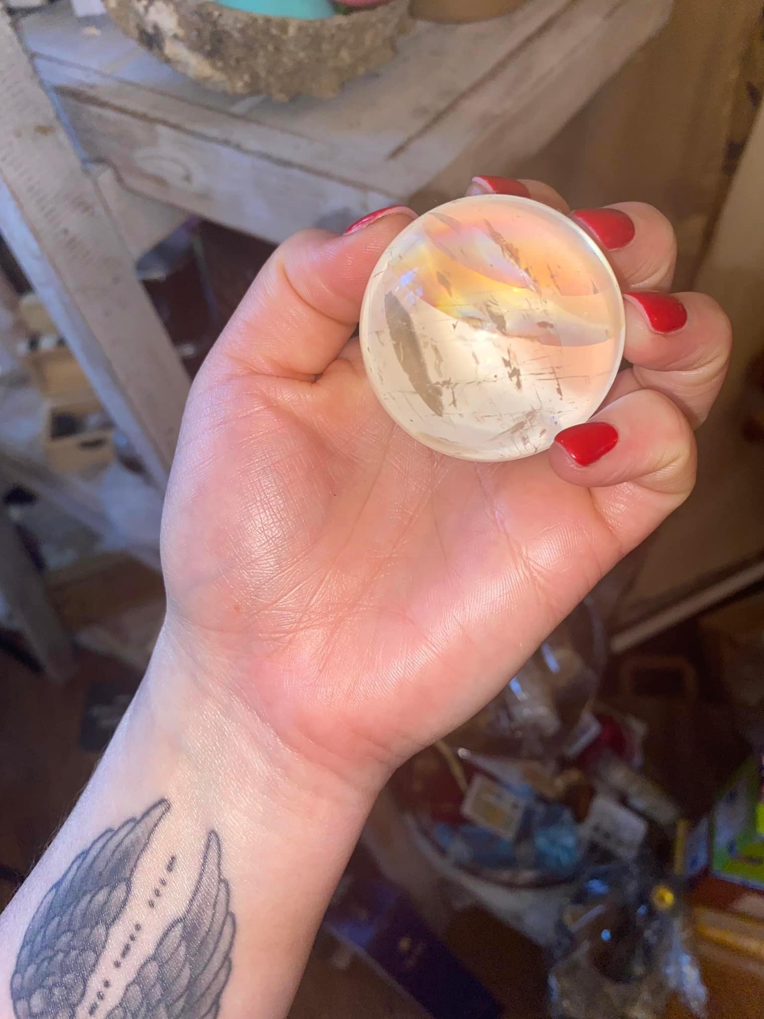 Rainbow Calcite Sphere