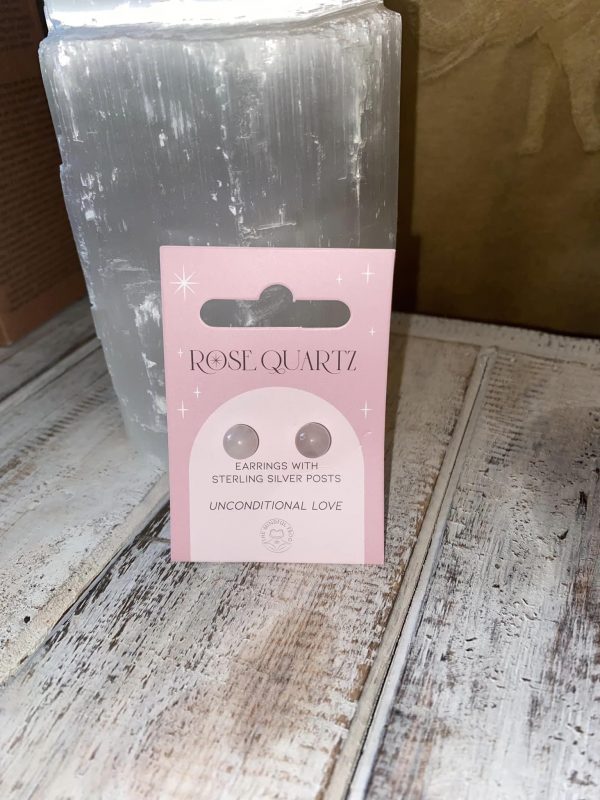 Rose Quartz Crystal Earrings