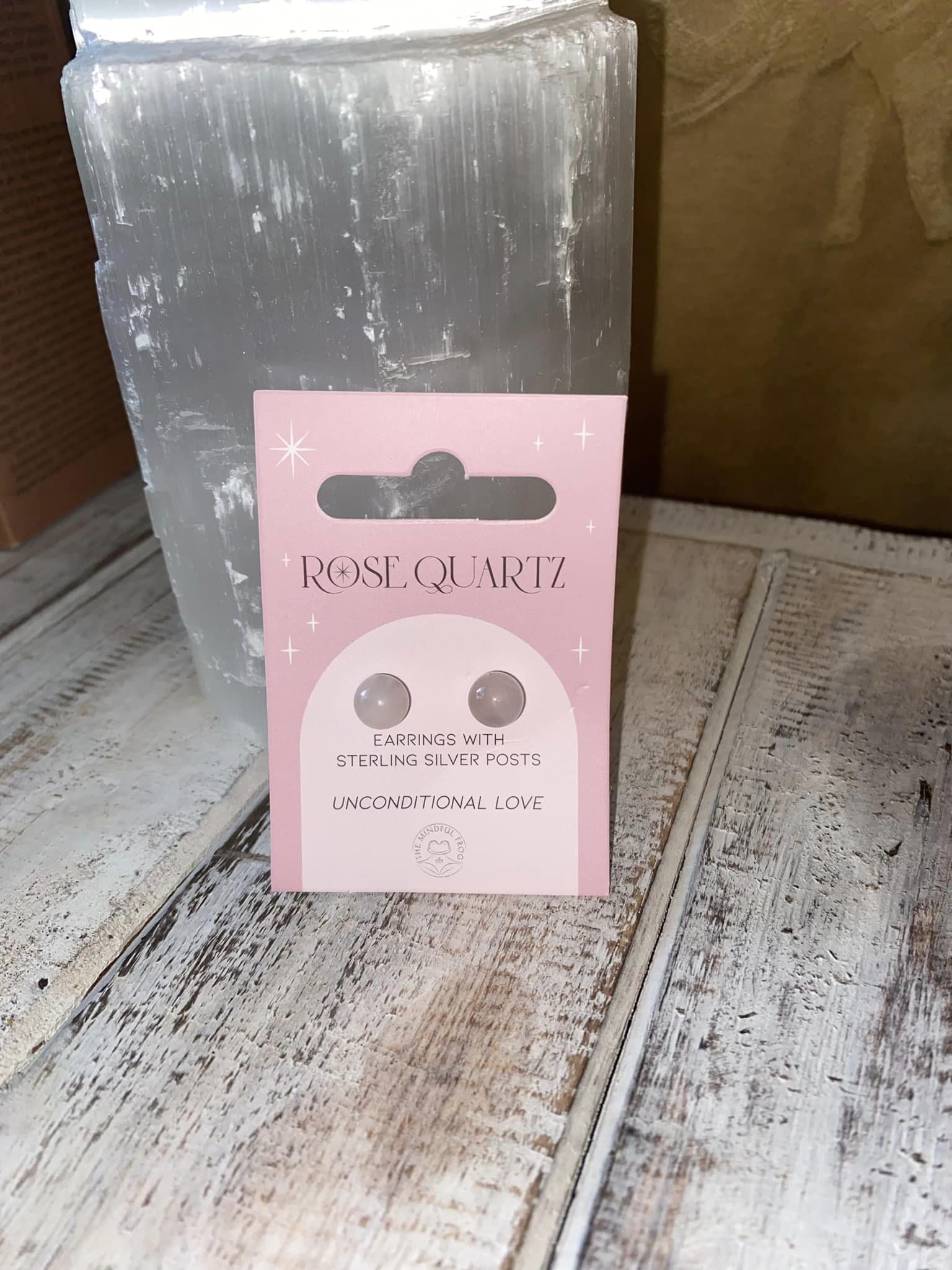 Rose Quartz Crystal Earrings