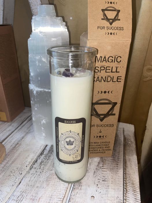 Success magic spell candle