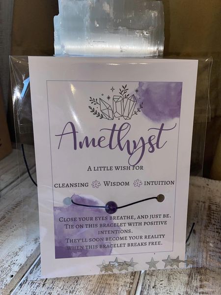 Amethyst Crystal Wish Bracelet