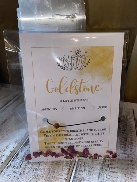Goldstone Crystal Wish Bracelet
