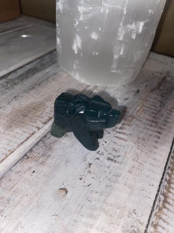 Dark Green serpentine Bear Crystal - Image 2