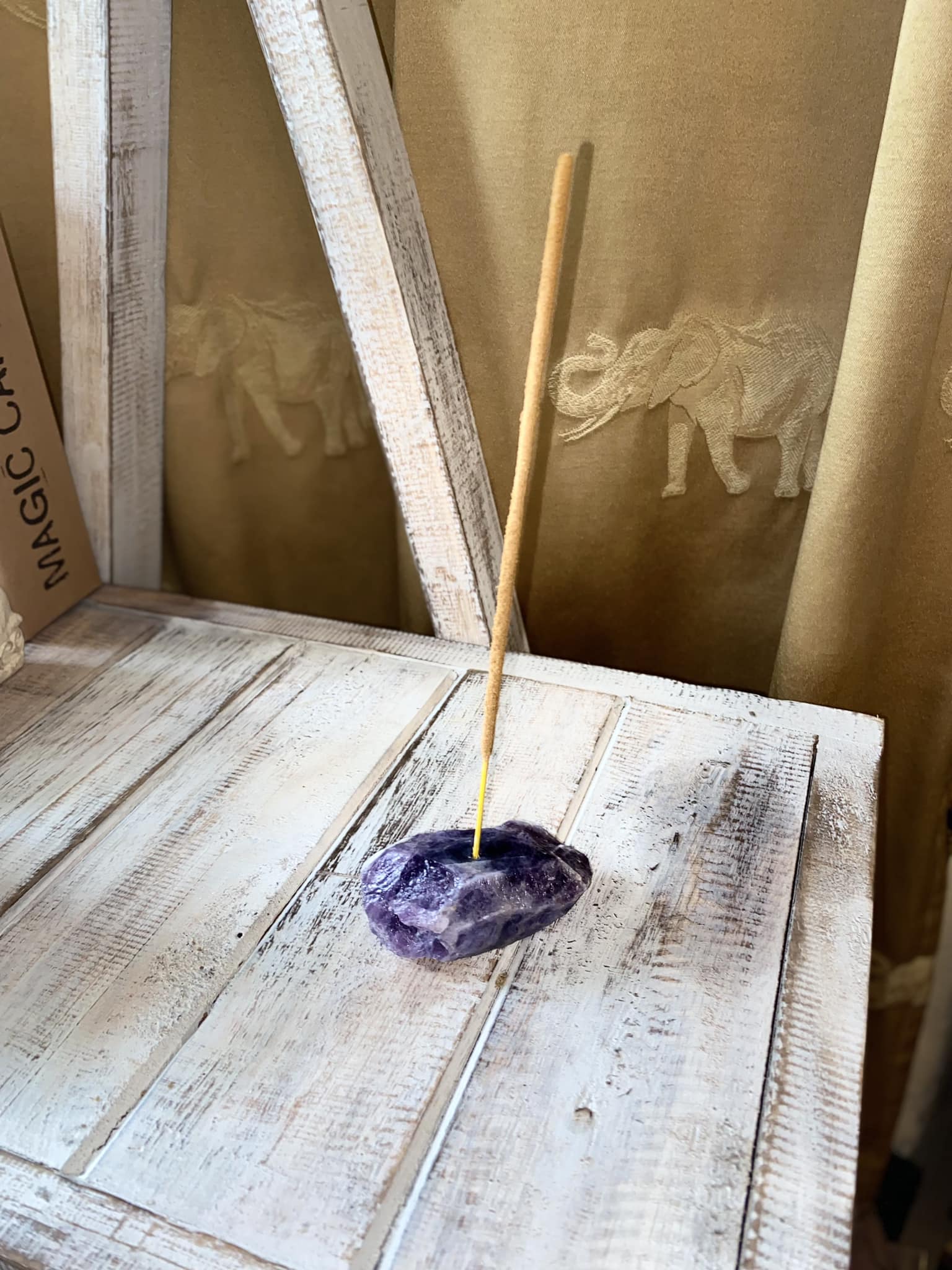 Raw Amethyst Incense Holder