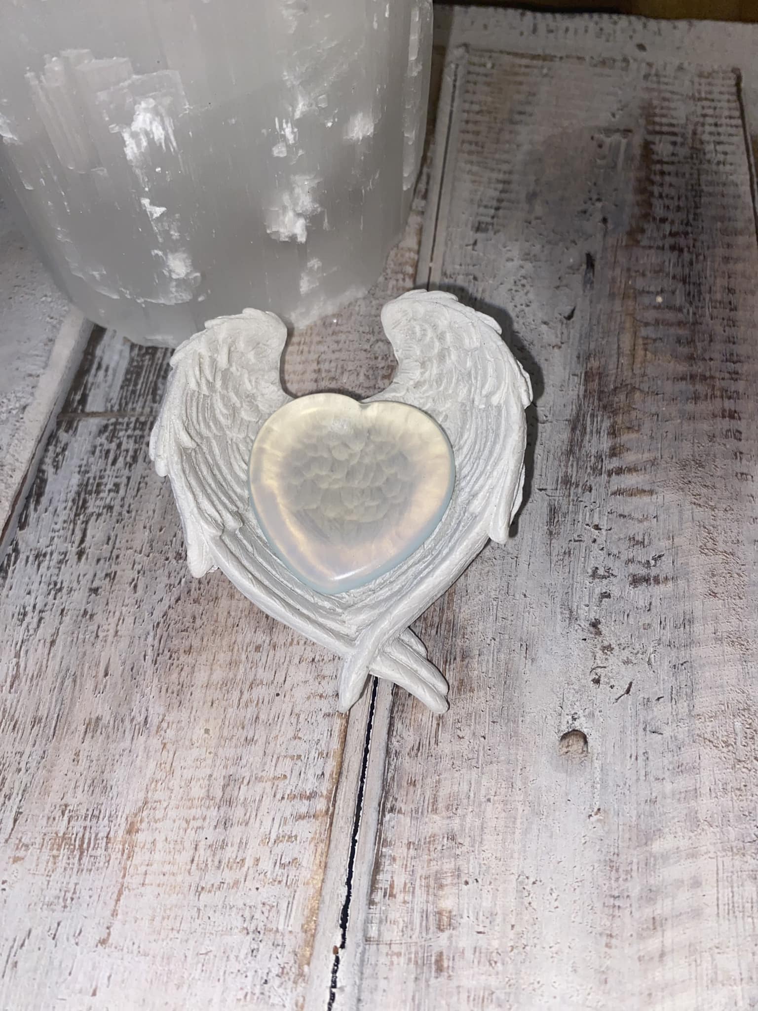 Worry Crystal Heart Shaped Opalite