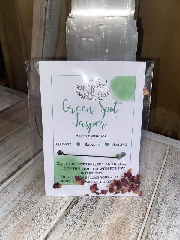 Green Spot Jasper Wish Bracelet