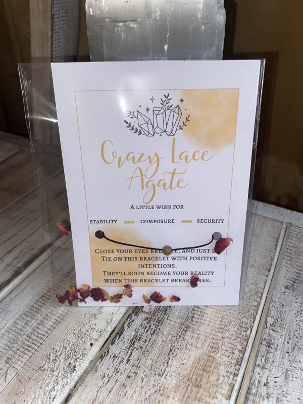 Crazy Lace Agate Wish Bracelet