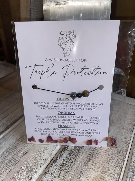 Triple Protection Crystal Bracelet